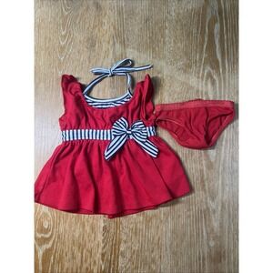 Build-A-Bear Workshop Dress Red White Blue Striped USA‎ America Clothes